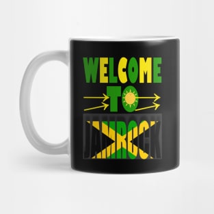 Welcome to Jamrock, Jamaica Flag Mug